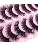 HBZGTLAD New 10 Pairs 3D Mink Lashes False Eyelashes Handmade Wispy Fluffy Long Lashes Natural Eye Makeup Tools Eye Lashes (M12) - Buy Online on GoSupps.com