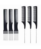 6 Pcs Hair Combs Set - Rat Tail and Teasing Combs for Women's Hair Styling - Buy Online on GoSupps.com