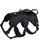 Rabbitgoo Break-Proof Dog Harness for Medium Dogs - Adjustable Breathable Padded Vest with Handle - Anti-Pull Safety for Ultimate Comfort - Black XL (1 Pack) - Buy Online on GoSupps.com