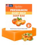 Persimmon Soap Bar | Natural Deodorant for Body Odor Control | Goat Milk Body Wash | Skin Brightening Soap for Men & Women - Buy Online on GoSupps.com