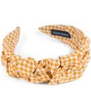 styleBREAKER Houndstooth Headband for Women | Curry-White Ruffle Hair Accessory | International Shipping - Buy Online on GoSupps.com