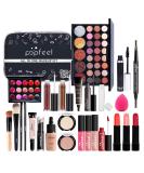 Professional Makeup Set - Newooh Cosmetic Starter Kit | Portable Travel Makeup Palette | Full Size Eyeshadow Face Powder & Lip Gloss | Perfect Birthday & Xmas Gift for Teens & Adults - Buy Online on GoSupps.com