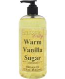 Warm Vanilla Sugar Massage Oil - 16 oz | Sweet Almond & Jojoba Oil | Preservative Free | Ideal for Aromatherapy & Relaxation - Buy Online on GoSupps.com