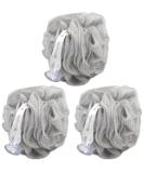 Bodylife Exfoliating Body Buffer Puff Scrubber Grey & White - Triple Pack 55g - Pack of 3 - Buy Online on GoSupps.com