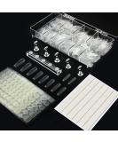 500 Pcs Clear Coffin Press On Nails with Display Stand & Adhesive Tabs - Acrylic Nail Kit with Salon Putty - Buy Online on GoSupps.com
