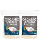 Organic Shredded Coconut Unsweetened 12oz (Pack of 2) by Jiva Organics - Full Fat, Gluten-Free, Non-GMO, Keto & Paleo Friendly Flakes for Baking - Buy Online on GoSupps.com