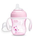 Chicco Soft Silicone Spout Sippy Cup 7oz Pink - Spill-Free Transition Cup for Babies 4m+ | Buy Online - Buy Online on GoSupps.com