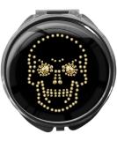 Buy MetALUm Round Skull Pill Box with Mirror | 3 Compartments | International Shipping Available - Buy Online on GoSupps.com