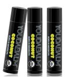 Organic Coconut Lip Balm - 100% Natural Moisturizer for Dry Lips (3 Pack) - Buy Online on GoSupps.com
