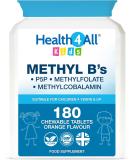 Health4All Kids Methyl B's 180 Tablets for Children for Stress & Mood Support. Sublingual Vegan pre-methylated B12 Methylcobalamin 5-Methylfolate and Vitamin B6 P-5-P 180 count (Pack of 1) - Buy Online on GoSupps.com