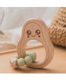 Natural Wooden Avocado Bite Ring for Babies - Mint Green Teething Toy for Boys & Girls - BPA-Free Eco-Friendly Gift for Birth | Kielzeuge - Buy Online on GoSupps.com