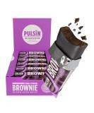 Pulsin - Double Choc Dream High Fibre Brownie - 18 x 35g - 5.3g Fibre 148 Kcals Per Serving - Gluten Free Palm Oil Free & Dairy Free Bars - Buy Online on GoSupps.com