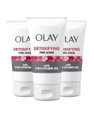 Facial Cleanser by Olay Regenerist, Detoxifying Pore Scrub & Exfoliator, 5 Fl Oz (Pack of 3) Cleanser Scrub - Buy Online on GoSupps.com