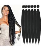 Xusuperb Pre Stretched Braiding Hair 1b Black 30 inch Easy Braids Extensions Black Art Hair For Inclusive 6 Packs Knotless A stretched lichen Calon Yaki Lichen Hair extensions (1b) 76 cm (6 -pack) 1b - Buy Online on GoSupps.com