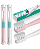 Samseel Sonic Electric Toothbrush - 2-Pack (White and Pink) | Lasts 90 Days | Portable Mini Design | Waterproof | Daily Oral Care for Business Travel and Holidays - Buy Online on GoSupps.com