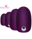Shop False Nails Bling Art Purple Matte Oval - 24 Medium Tips with Glue | Trendy & Durable Artificial Nails for All Occasions - Buy Online on GoSupps.com