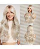 Long White Blonde Synthetic Hair Wig with Fringe for Women - HAIRCUBE - Buy Online on GoSupps.com
