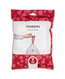 Brabantia Perfectfit Garbage Bags Donation Pack - Extra Strong 20L (40 Pieces Code Y) - White Garbage Bags with Train Tape - Buy Online on GoSupps.com