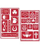 Armour Etch Over N Over Reusable Glass Etching Stencils - Irish Theme with Shamrock, Clover, Celtic Knot, Harp Designs - Buy Online on GoSupps.com