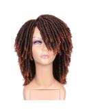 HANNE Short Twist Dreadlock Wig - Afro Curly Synthetic Hair for Black Women & Men (Color 350) - Buy Online on GoSupps.com