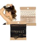 ACO-UINT 20Pcs Boho Hair Ties for Women - Elastic Scrunchies Bracelets for Ponytail - Thin Hair Accessories for Girls (StyleA) - Buy Online on GoSupps.com