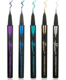 Glitter Eyeliner Liquid Liner Kit - 5 Metallic Colors - Long Lasting & Waterproof - Buy Online on GoSupps.com