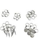 Hyamass 40pcs Antique Silver Feather Coin Bead Charms Pendant - Hair Clip Headband Accessories - Buy Online on GoSupps.com