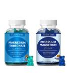 Magnesium Threonate & Potassium Magnesium Gummies 500mg | Sugar-Free, Vegan, Non-GMO | Natural Fruits Flavor for Adults & Kids - Buy Online on GoSupps.com