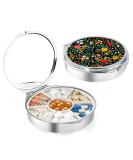 Weekly Pill Case & Vitamin Organizer | Portable 7-Day Medicine Planner | Floral Design Gift - Buy Online on GoSupps.com