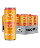 EBOOST Super Fuel Natural Energy Drink - Orange Mango 12 Pack - 11.5 Fl Oz - With Natural Caffeine and Electrolytes - Buy Online on GoSupps.com