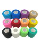 DE Sports Pre-Wrap 12 Pieces Rainbow Pack of Athletic Tape for Sports Wrist Ankle - Buy Online on GoSupps.com
