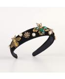 LUKSKISS Handmade Rhinestone Velvet Padded Headband for Women - Luxury Vintage Princess Style - Buy Online on GoSupps.com