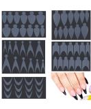 Qiuming 60-Piece French Nail Template Stickers - Dual Nail Shape Stickers for DIY Gel Nail Extensions - Transparent Nail Shapes - Buy Online on GoSupps.com