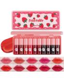 10 Colors Korean Lip Tint Stain Set - Moisturizing Velvet Mini Liquid Lipstick for Lips & Cheeks | Long-Lasting Waterproof Non-Stick | International Shipping - Buy Online on GoSupps.com