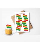 20x Pre-cut Ghana Ghanaian Flags West Africa Edible Thick Wafer Card Standing Cupcake Toppers Birthday Party Cake Decorations - Buy Online on GoSupps.com