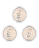 Catrice All Matt Plus Shine Control Powder - No. 010 Nude Long-lasting & Vegan - 3x10g | Oil-Free & Paraben-Free for Dry Skin - Buy Online on GoSupps.com