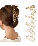 5 Slipproof Metal Hair Clips for Thick & Thin Hair - Stylish Claw Clips for Women - Buy Online on GoSupps.com
