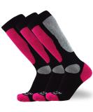Kids Value Ski Socks - Boys & Girls Snowboarding Winter Cold Weather - 3 Pairs - Neon Pink - Buy Online on GoSupps.com