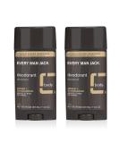 Every Man Jack Amber & Sandalwood Deodorant - Aluminum-Free, Long-Lasting, Plant-Based, 3 oz (2 Sticks) - Buy Online on GoSupps.com