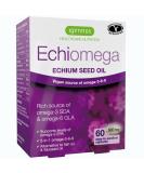 Echiomega Vegan Omega 3-6-9 Echium Seed Oil 2:1 Ratio - 60 Small Softgels for Women's Health by Igennus - Buy Online on GoSupps.com