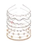 Yxiang 8PCS Crystal Headbands for Women  Pearls Flower Hairbands Fashion Rhinestone Headband Gold Sliver Metal Headband Decorative Headpiece Headdress for Kid Girl Women Bride 8 style - Buy Online on GoSupps.com
