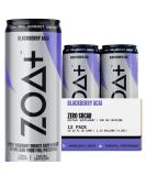 ZOA Plus Sugar-Free Pre-Workout Drink Ready to Drink with Nitric Oxide Vitamin B C and D 200mg Natural Clean Caffeine BlackBerry Acai 12 Fl Oz Pack of 12 - Buy Online on GoSupps.com