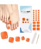 Buy Ceboic Half-Hardened Gel Nail Foils - 26 Self-Adhesive Orange Pedicure Wraps | UV/LED Nail Polish Stripes for Perfect Toes - Buy Online on GoSupps.com