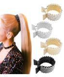 Rhinestone Rhinestone Hair Barrettes: High Ponytail Clips for Women - Perfect Hair Accessory Gift - Buy Online on GoSupps.com