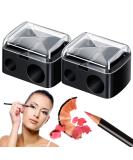 2pk Dual Makeup Sharpener for Eye, Lip, and Eyebrow Pencils - Big & Small Holes Eyeliner Sharpener - Buy Online on GoSupps.com