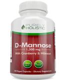 Mannose 1300mg 3-in-1 Formula Capsules with Cranberry & Hibiscus | 240 Vegan Capsules | Urinary Tract & Bladder Health Support for Men & Women - Buy Online on GoSupps.com