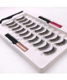 10 Pairs Magnetic Eyelashes Kit - Reusable Fake Lashes No Glue Waterproof Liner - Shop Internationally - Buy Online on GoSupps.com