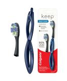 Colgate Keep Soft Manual Toothbrush for Adults with 2 Floss-Tip Brush Heads - Navy Starter Kit - Buy Online on GoSupps.com