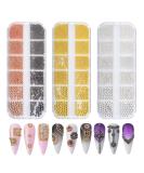 MEILINDS 3D Nail Caviar Beads - 4 Colors Metal Nail Art Gems for Acrylic Manicure (3 Boxes) - Buy Online on GoSupps.com