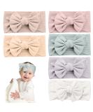 ZOCONE 6 Pack Baby Hairbands - Soft Nylon Headbands for Newborns & Toddlers - Multicolor Elastic Bows & Turbans for Girls - Buy Online on GoSupps.com